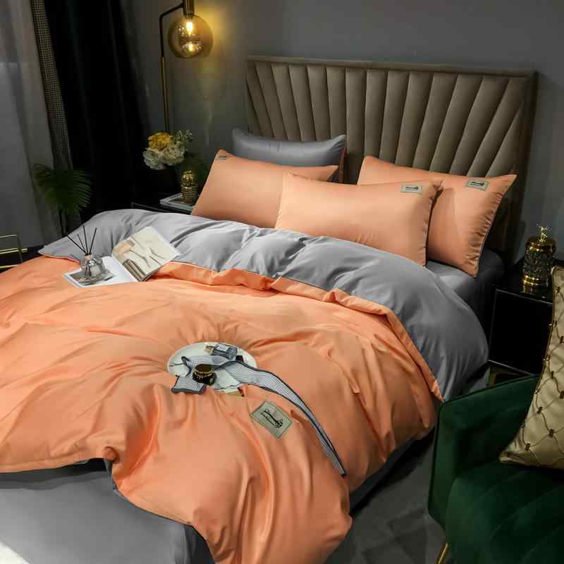 ベッド用品 レディース 四点セット 接触冷感 寝具セット 天糸 ベッドシーツ 布団カバー 枕カバー 洗え..