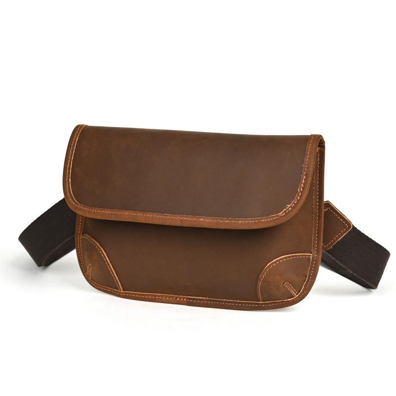 ショルダーバッグ 男性用 鞄 本革 牛革 レトロ 耐摩耗性 斜めがけ 深棕色 コーヒー色 iPad 日常使い