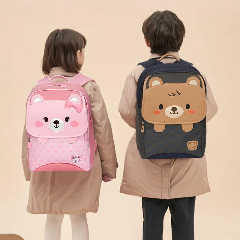 リュックサック キッズ 子供 小学生 通学 遠足 大容量 防水 軽量 かわいい アニマル柄 ピンク ブラック..