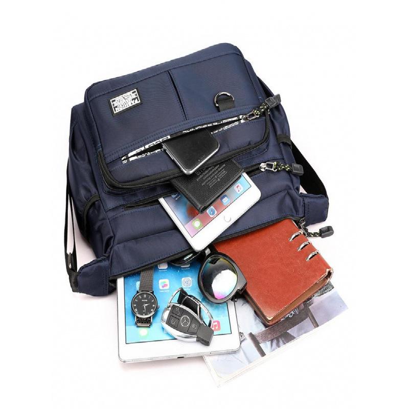 メンズ ショルダーバッグ 大容量 防水 耐摩耗 バックパック 多ポケット ビジネス カジュアル 男性用 鞄