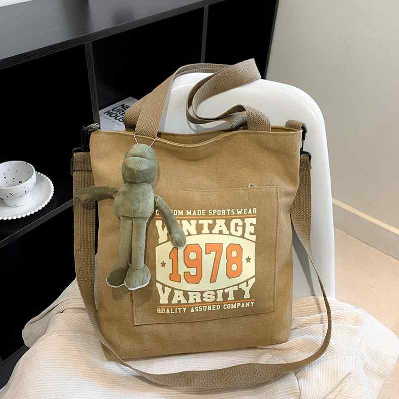 トートバッグ 男女兼用 大容量 キャンバス 帆布 レトロ調 手提げ 肩掛け 斜めがけ 学生 通学 厚手 黒 ..