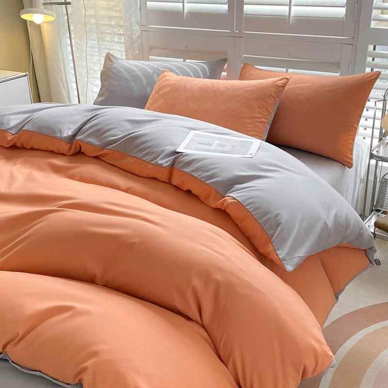 布団カバーセット レディース メンズ 寝具カバー 水洗綿 ベッドシーツ 枕カバー 無地 春夏秋冬 学生 寮..