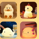 小夜灯 レディース USB充電式 LED シリコン製 アニマル かわいい 授乳用 常夜灯 ベッドサイドランプ 間接照明 雰囲気作り タイマー付き リモコン付き