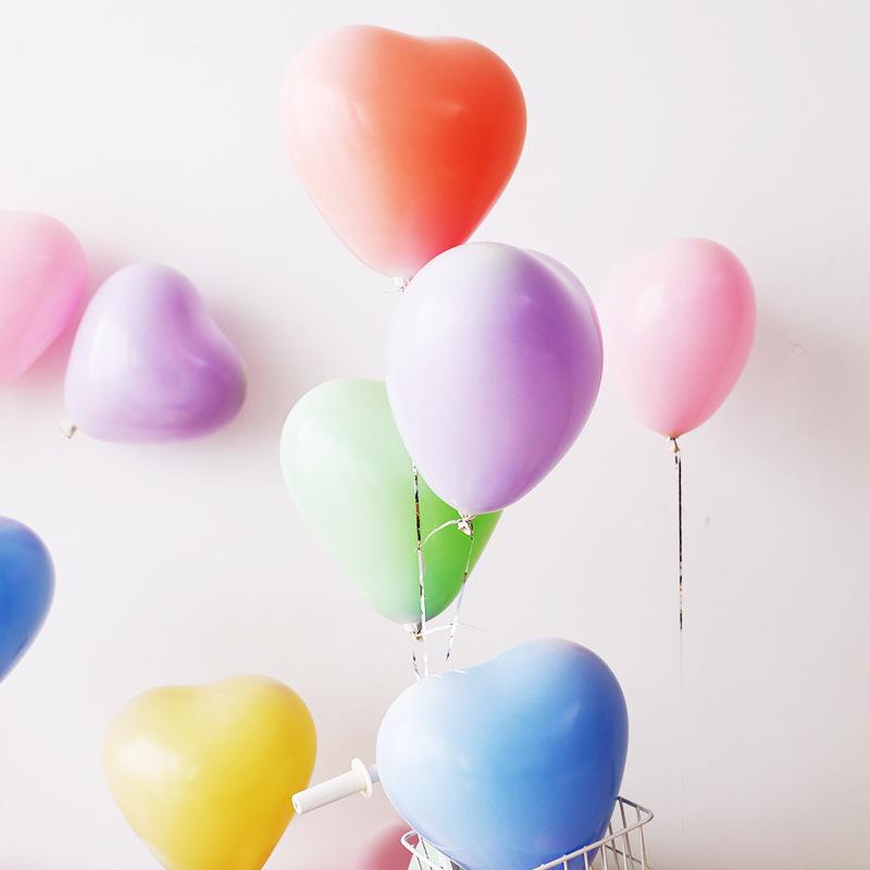 バルーン ハート型 レディース メンズ イベント パーティー デコレーション 飾り付け 告白 誕生日会 ラテックス マカロンカラー パステルカラー