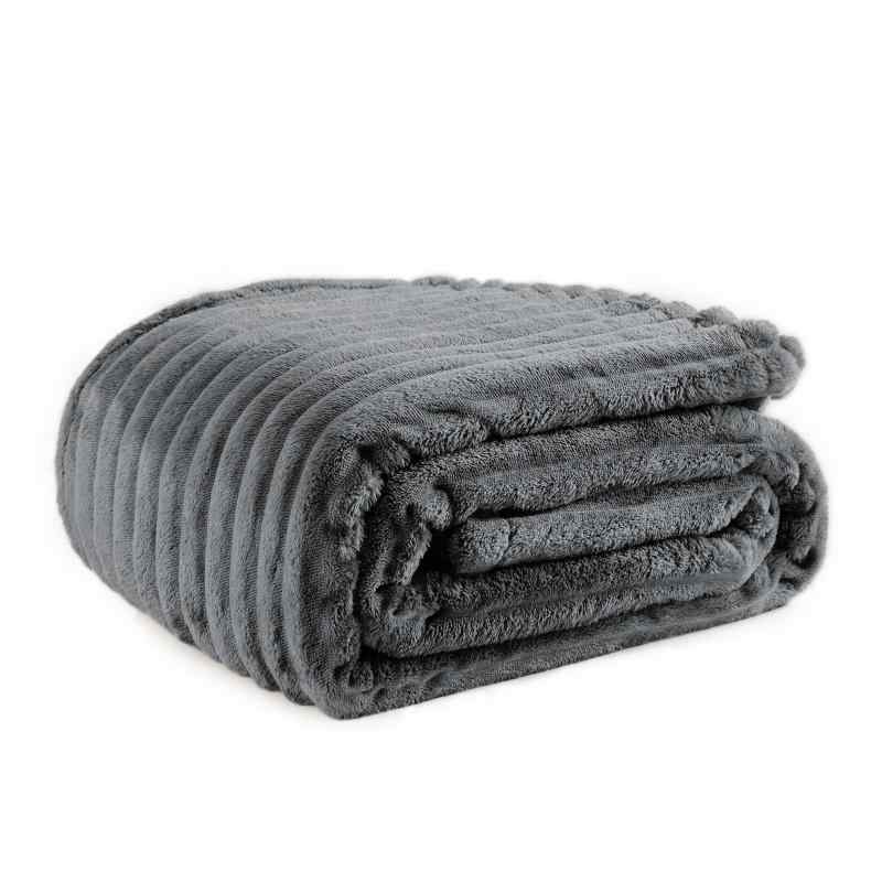 ブランケット 人工ウサギ毛布 超やわらか オフィス 昼寝 ひざ掛け ソファ ベッド 敷き毛布 ポリエステル 無地 ネイビー グレー カーキ ベージュ 四季