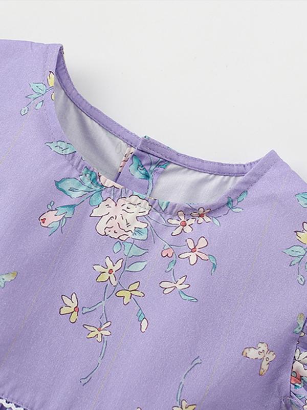 ワンピース 女の子 子供用 プリンセス 春夏 半袖 コットン かわいい 普段使い お出かけ