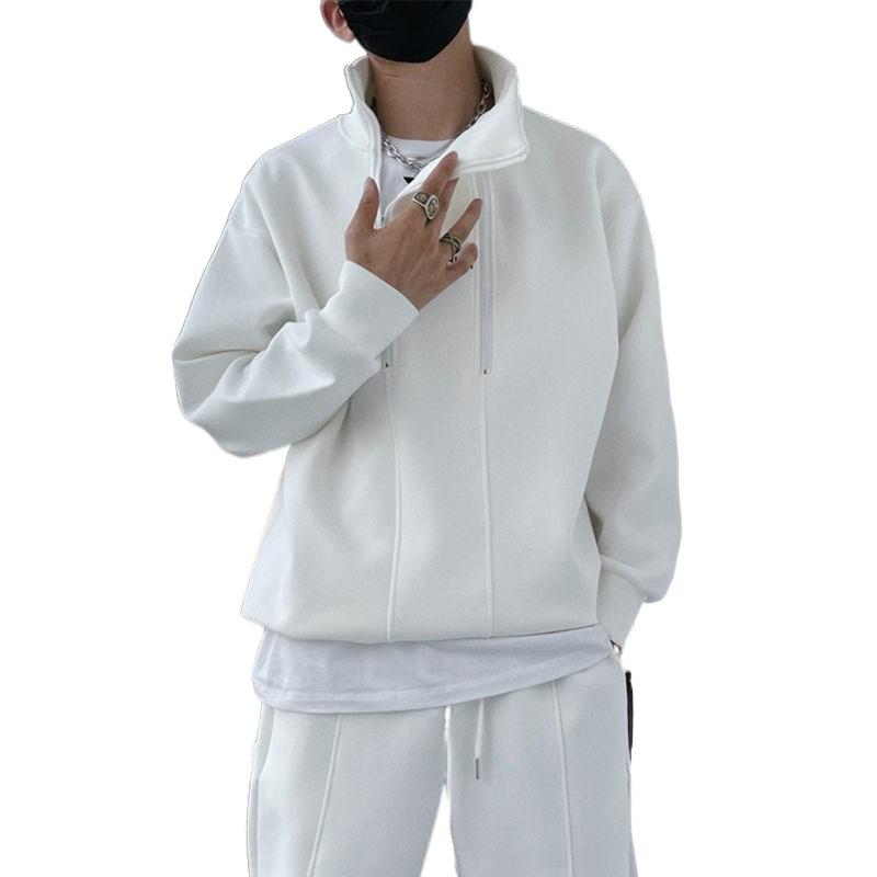 メンズ スウェット セットアップ 秋冬 スポーツウェア：長袖 Tシャツ &amp; パンツ コットン混紡 部屋..