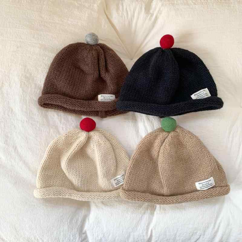 帽子 キッズ ニット帽 秋冬 女児 子供用 防寒 保温 暖かい 毛糸 ビーニー かわいい 女の子 幼稚園 小学..