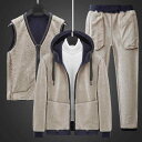 スウェット メンズ 大きいサイズ 裏起毛 上下セット 冬 厚手 暖かい ポリエステル 部屋着 ルームウェア スポーツウェア カジュアル ブラック グレー