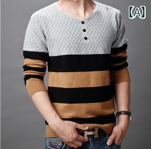 ・カテゴリ: ニット・スタイル: プルオーバー・フィット: スリム・ネックライン: Vネック・袖丈: 長袖・厚さ: 普通・テイスト: 韓国・ディテール: 配色・対象年齢: 18-24歳・素材: シルケットコットン、アクリル30%・シーン: カジュアル・対象: 若者・カラー: グレー、ブラック、ブラウン・サイズ: M、L、XL、XXL・加工: 研磨・対象性別: 男性・製品タイプ: ニット