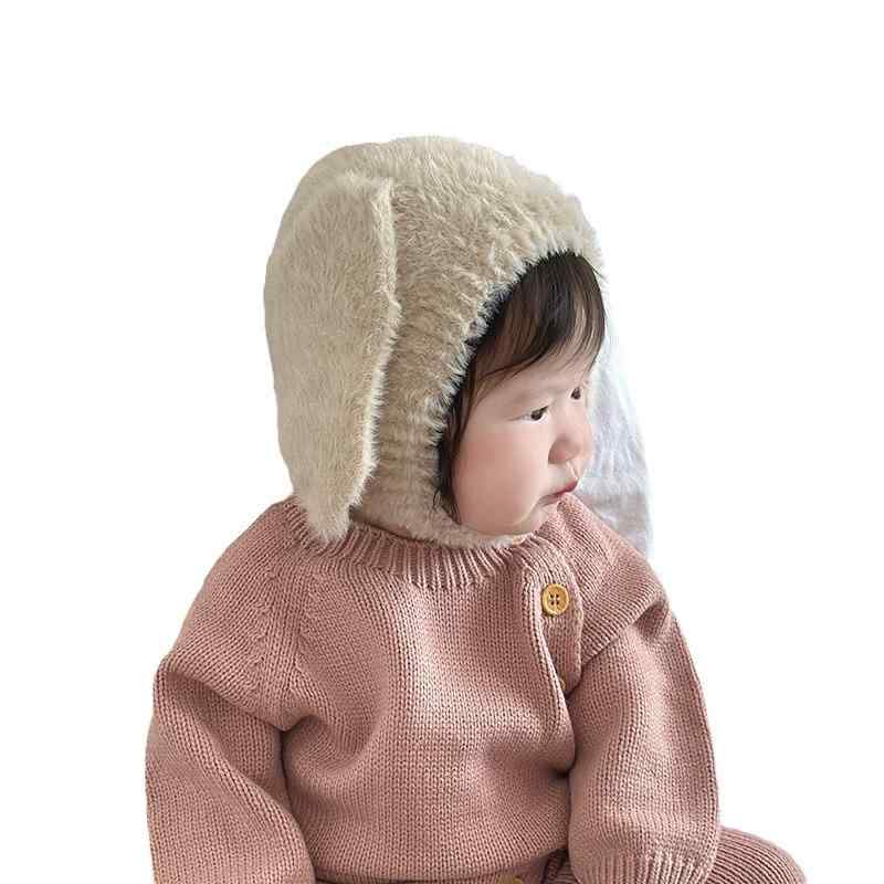 帽子 ベビー 秋冬 ニット帽 うさ耳 ボア 防寒 保温 耳当て付き 赤ちゃん 幼児 新生児