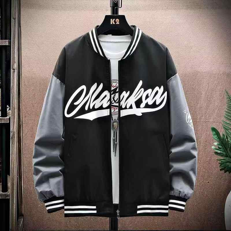 ・素材: ポリエステル・カテゴリ: ジャケット・スタイル: ストリート・フィット: ゆったり・袖: 長袖・対象: ティーン・カラー: ブラック/グレー, ブラック/ホワイト・サイズ: S, M, L, XL, 2XL, 3XL・生地: 綿混紡・厚さ: 普通・性別: メンズ