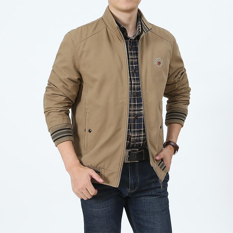 ジャケット 男性用 中年 コットン 黄色 グリーン 深青色 L XL XXL XXXL XXXXLサイズ 厚手 防寒 普段使い