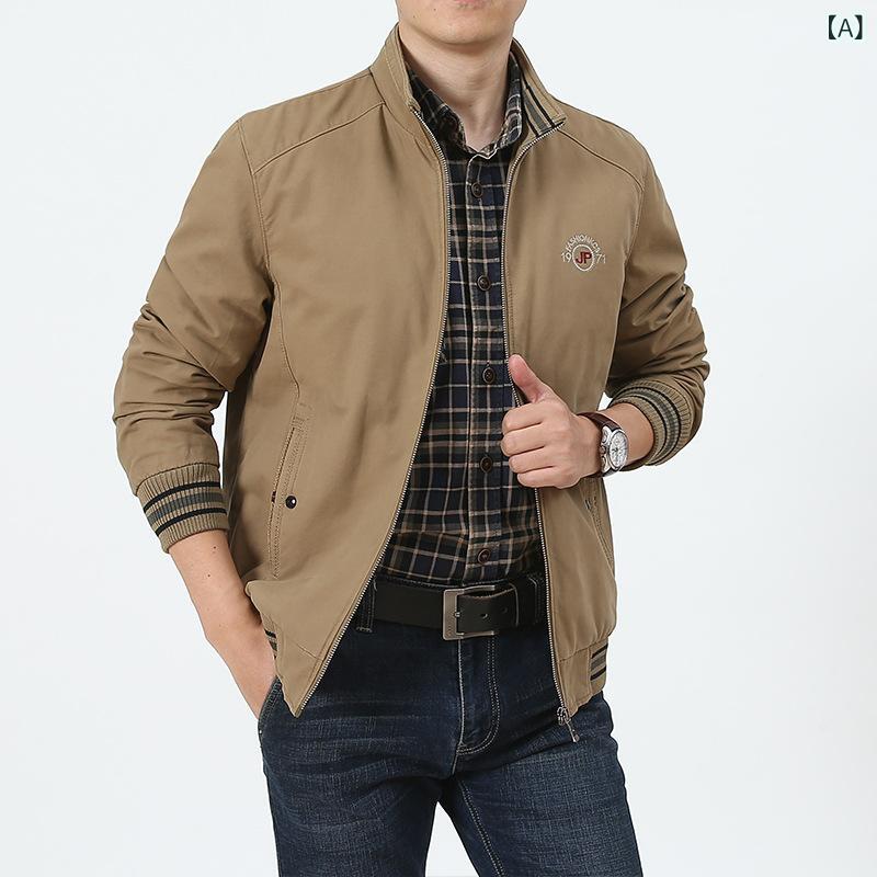 ジャケット 男性用 中年 コットン 黄色 グリーン 深青色 L XL XXL XXXL XXXXLサイズ 厚手 防寒 普段使い