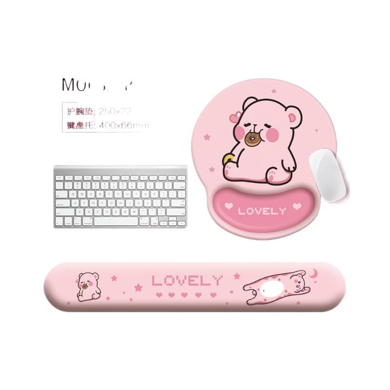 マウスパッド レディース 3D かわいい 大判 シリコン 厚手 ゲーム用 パソコン 周辺機器 オフィス リストレスト 手首サポート 熊