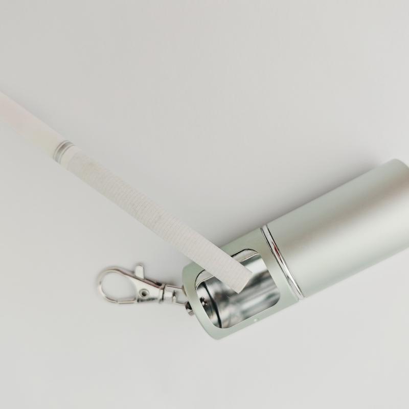 灰皿 レディース メンズ 携帯用 ミニ アルミ製 蓋付き かわいい 浅緑 円筒形 コンパクト 密閉 耐久性 軽量