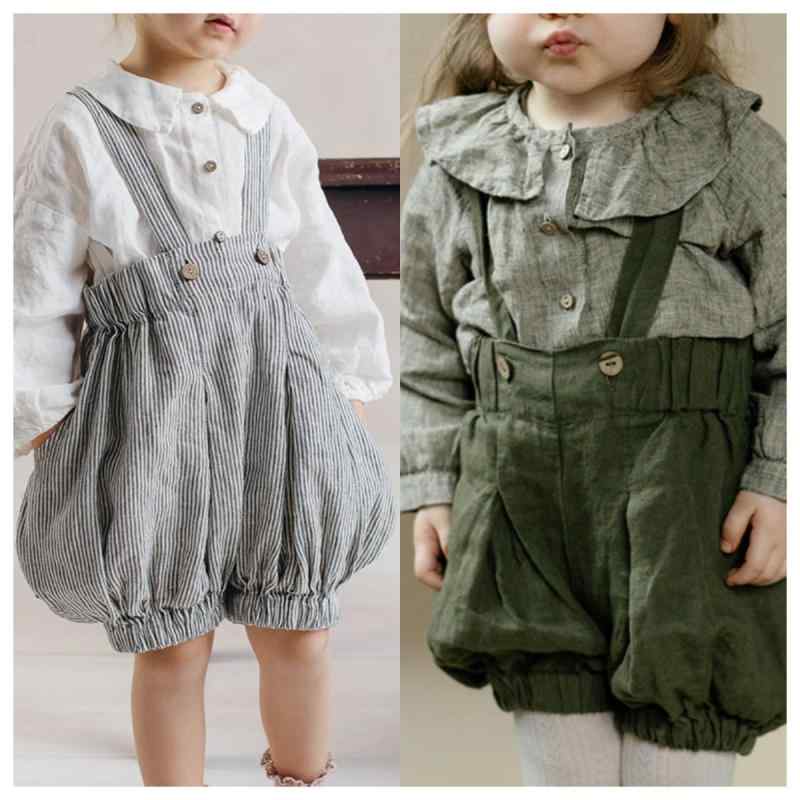 ベビー サロペットパンツ 女の子 子供服 夏 北欧風 無地 ショートパンツ 90cm 100cm 110cm 草グリーン ..