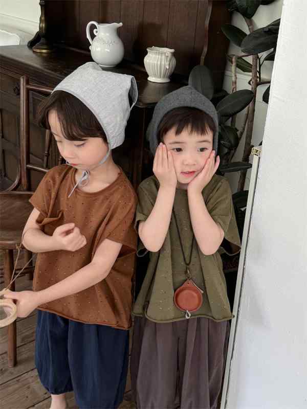 Tシャツ キッズ ベビー 男女兼用 半袖 トップス 夏物 子供服 カットソー ラウンドネック コットン100% 80cm 90cm 100cm 110cm 120cm 130cm 140cm