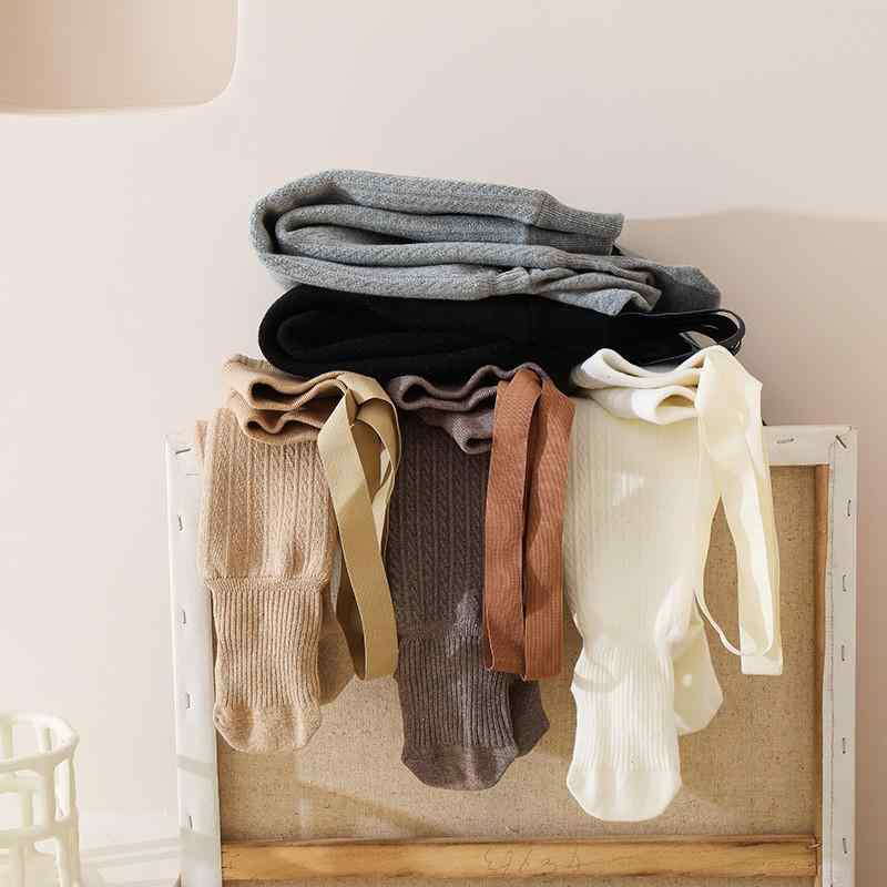 子供用パンツ 秋冬 裏起毛 厚手 男女兼用 Aクラス 幼児 小児用 サロペットパンツ あったか ストライプ 無地 高腰 ズボン 白 灰色 カーキ色 黒色 茶色