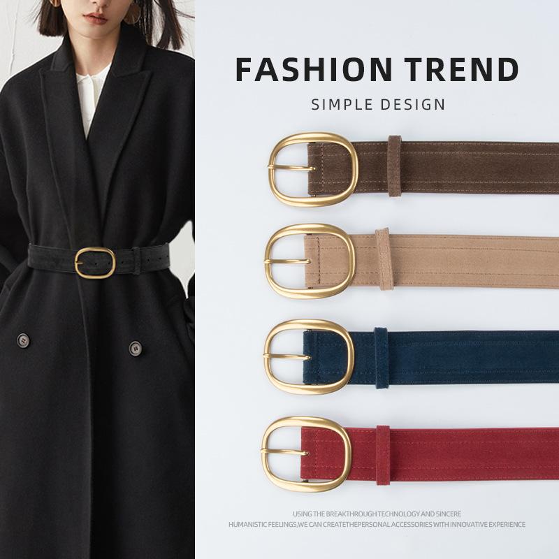 ベルト レディース 本革 ウエストベルト 飾りベルト 幅広 アウター セーター ダウンジャケット おしゃ..