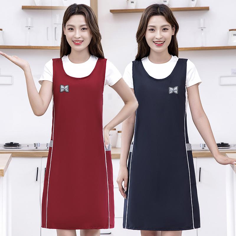 エプロン レディース 防水 防油 家庭用 料理 カフェ レストラン 仕事用 ワークユニフォーム スタイリッ..