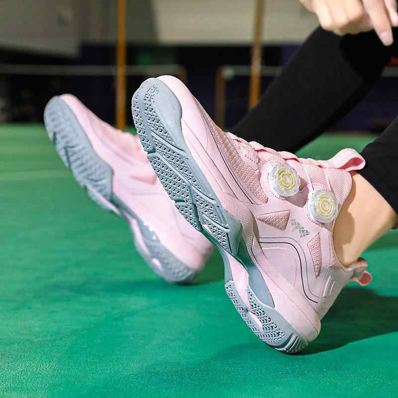 羽毛球シューズ レディース メンズ キッズ スポーツシューズ 運動靴 トレーニングシューズ テニスシューズ バドミントンシューズ 排球シューズ 紐靴 マジックテ...