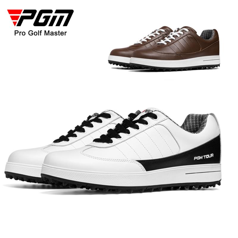 ゴルフシューズ メンズ 男性用 牛革 ゴルフシューズ 防水 運動靴 ローカット 紐靴 カジュアル ブラック..