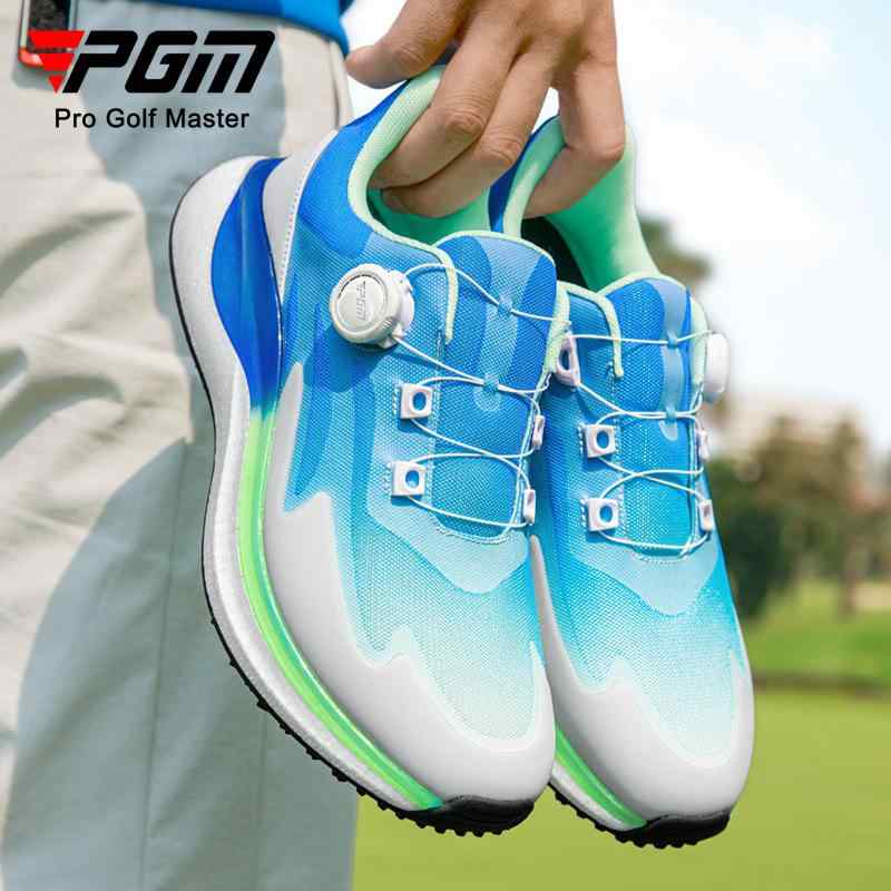 ゴルフシューズ メンズ 男性用 スポーツシューズ 運動靴 旋鈕式靴紐 超軽量 柔らかい 衝撃吸収 通気性 滑り止め ローカット スニーカー 春夏 秋冬 カジュア...