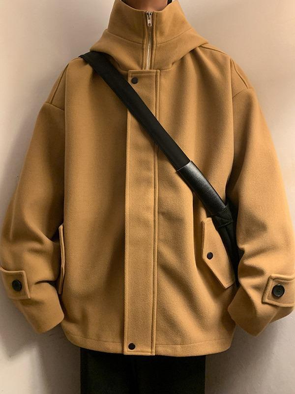 ・スタイル: アメリカン・フィット: ゆったり・厚さ: 厚手・フロント: ジッパー・ベルト: 無し・対象年齢: 18-24歳・素材: ウール・主素材: ポリエステル繊維 96%以上・裏地: ポリエステル繊維・シーン: カジュアル・在庫: 有り・襟の形: スタンドカラー・柄: 無地・加工: ノンアイロン・ディテール: ポケット・ポケット: サイドシームポケット・裾: ストレート・カラー: ブラック、キャメル・サイズ: M、L、XL、2XL、3XL、4XL、5XL・製品カテゴリ: コート