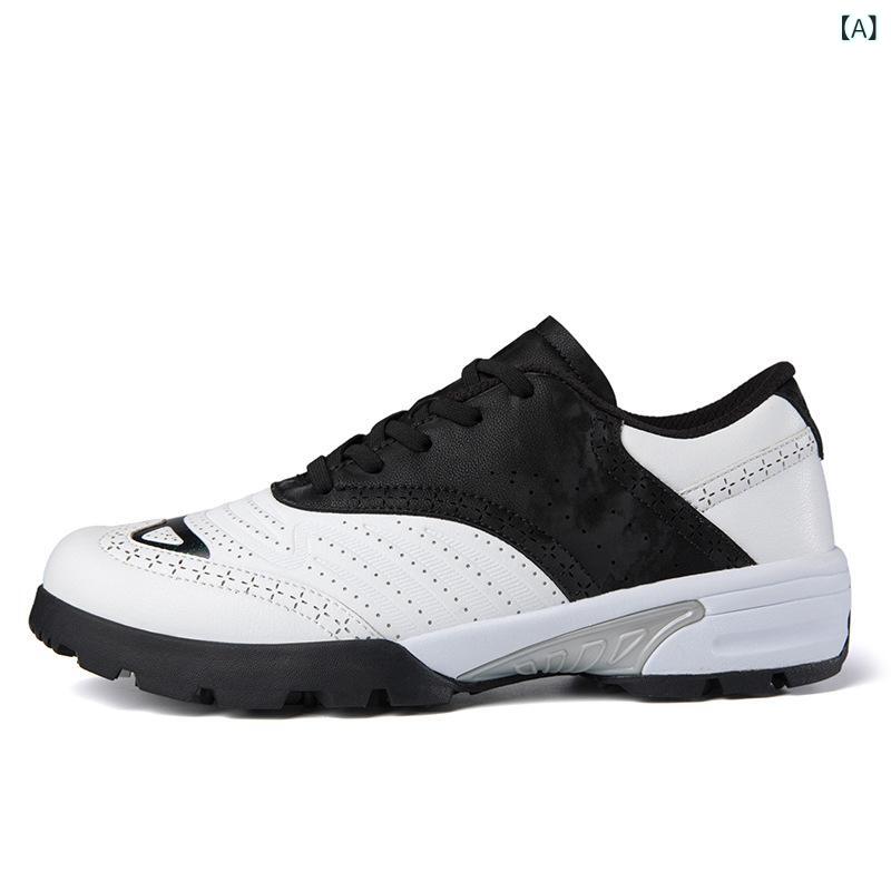 ゴルフシューズ 男女兼用 防水 滑り止め スパイクレス 超繊維 スポーツシューズ 白 黒 灰色 ランニング ウォーキング 運動靴 幅広 甲高 クッション性