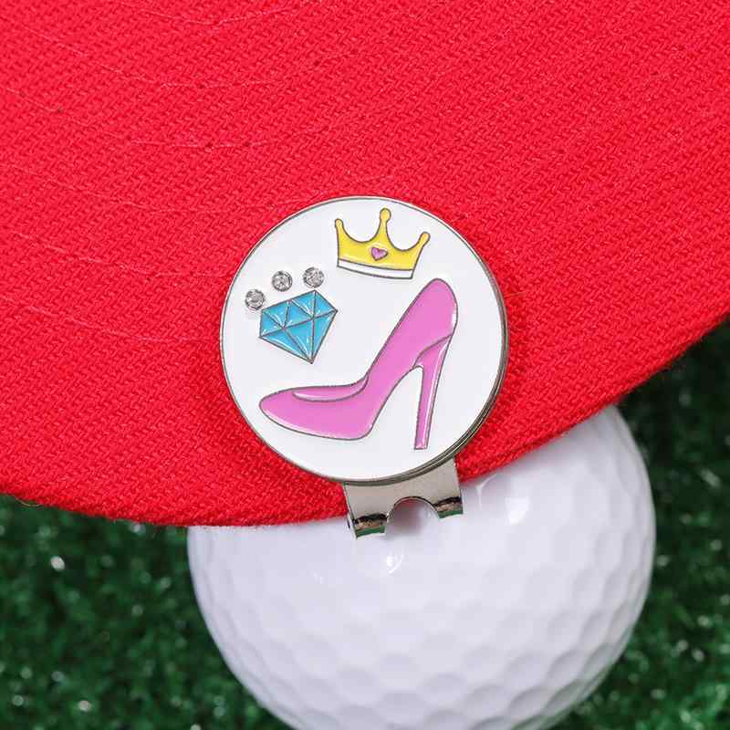 ゴルフ マーカー レディース ゴルフクリップ 合金 磁気 ピンク系 ハイヒール かわいい ゴルフ用品