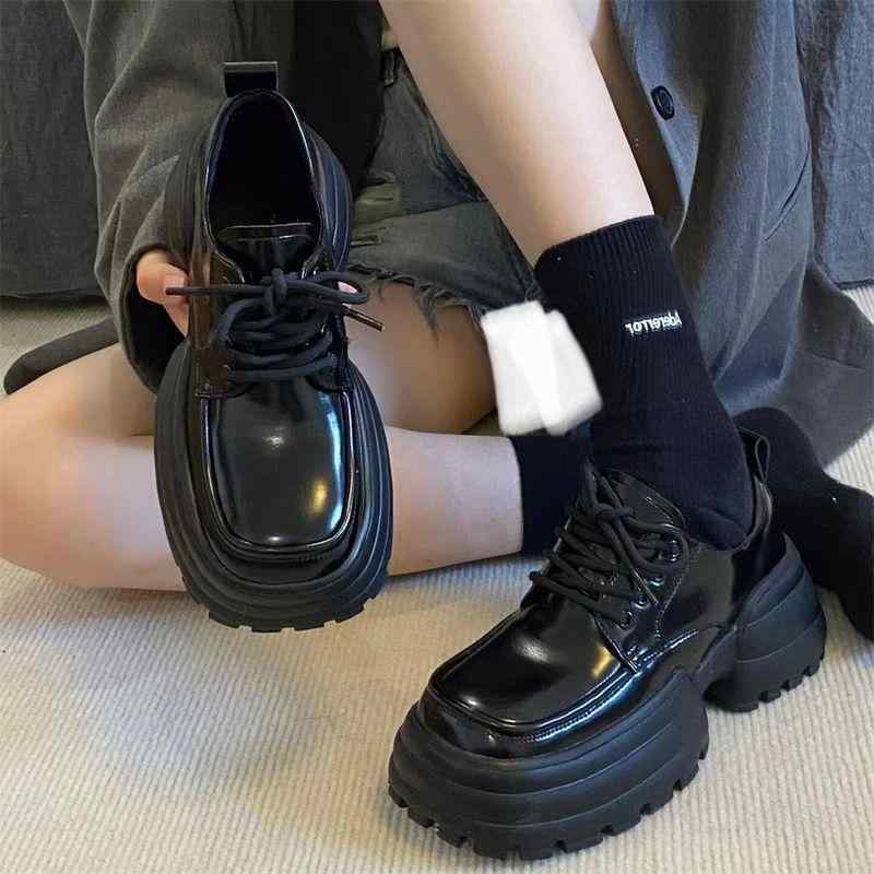 靴 レディース マリージェーン 厚底 ローファー パンプス レトロ カジュアル かわいい PUレザー クロス..