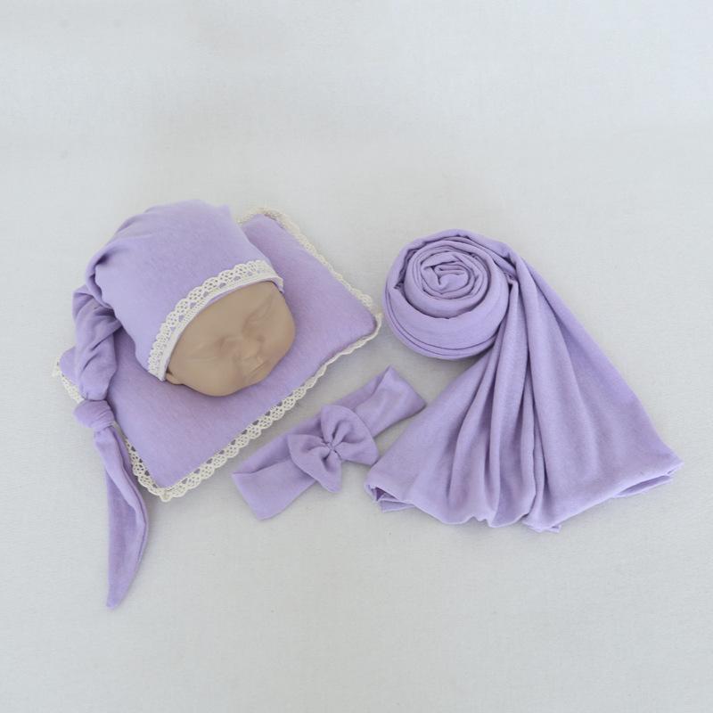 ベビー コスチューム 帽子 枕 くるむ布 4点セット 新生児 赤ちゃん 写真撮影 撮影小物 かわいい