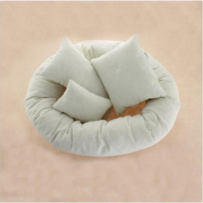 ベビー コスチューム 小道具 寝相アート 麦わら帽子 枕 セット 男女兼用 新生児 撮影用