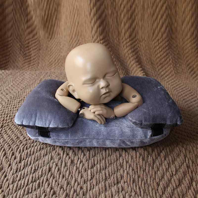 ベビー&amp;キッズ 写真撮影用小物 補助枕 ぬいぐるみ 柔らかい舒絨棉 かわいい白 灰色 灰黒ストライプ..