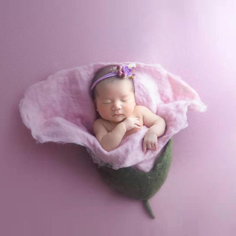 ベビー コスチューム 撮影用小道具 ウール フェルト 花 新生児 幼児 写真スタジオ 衣装 かわいい ピン..