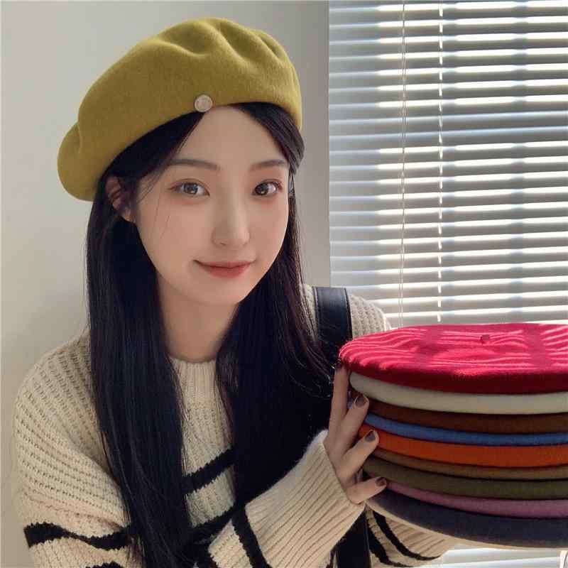 ベレー帽 レディース メンズ ウール 羊毛 秋冬 防寒 あったか 暖かい レトロ クラシック ヴィンテージ ..
