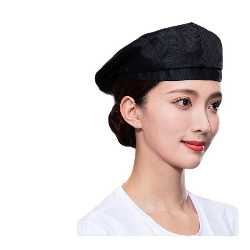 コック帽子 メンズ 厨房帽子 飲食店 サービス ベレー帽 前進帽子 作業帽子 ポリエステル 綿 通気性 レ..