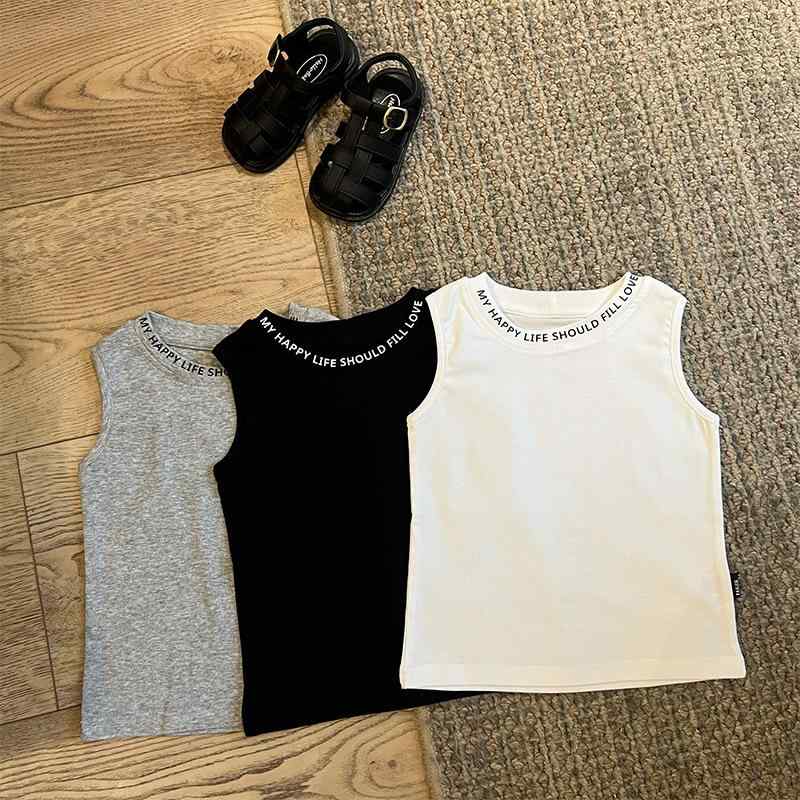 子供服 タンクトップ ベビー 薄手 綿100% 伸縮性 ノースリーブ トップス 夏 カジュアル 男の子 女の子 66cm 73cm 80cm 90cm 100cm 110cm 120cm
