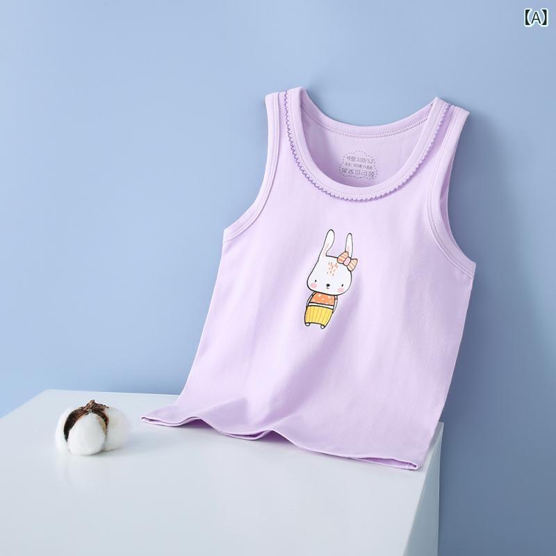 キッズ タンクトップ 春夏 A類 ライクラコットン 薄手 子供用 男の子 女の子 ベビー インナーシャツ ノ..