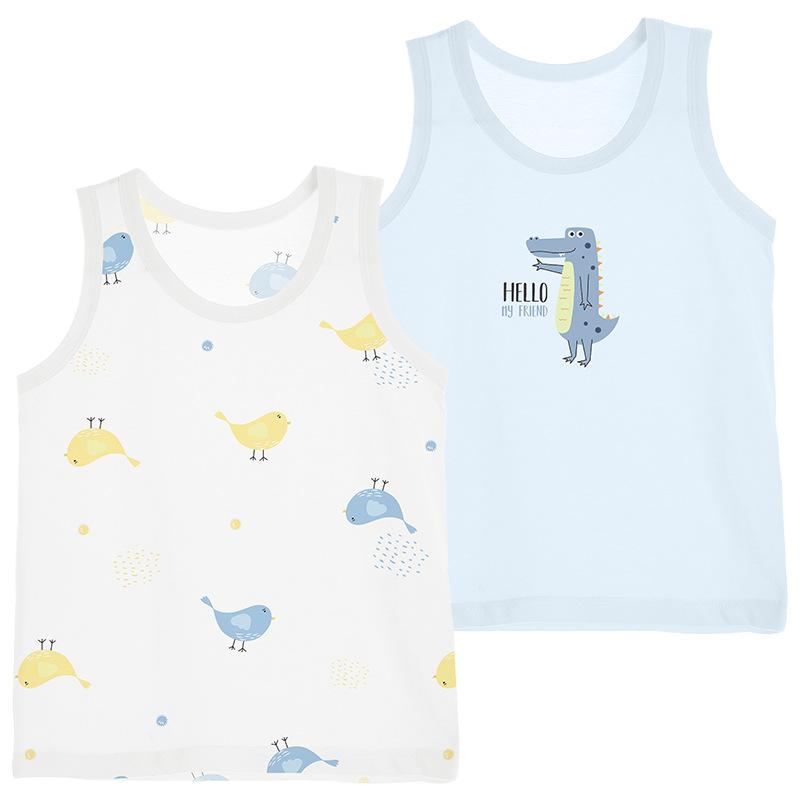 タンクトップ キッズ ベビー 薄手 精梳綿100% 子供用 ノースリーブ インナーシャツ 春夏 かわいい 白草..