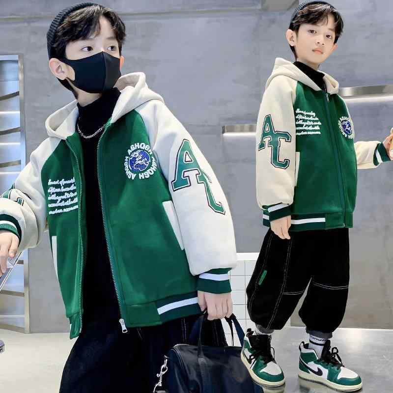 ジャケット キッズ 男の子 子供服 秋冬 中綿入り 野球 アウター ジャンパー スポーツ 普段使い 防寒 12..