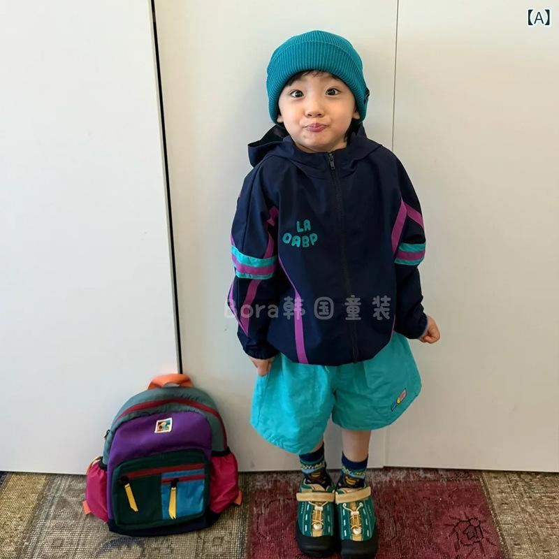 キッズ ジャケット 春夏 薄手 フード付き 撥水 男の子 ボーイズ 子供 アウター トップス 長袖 カジュア..