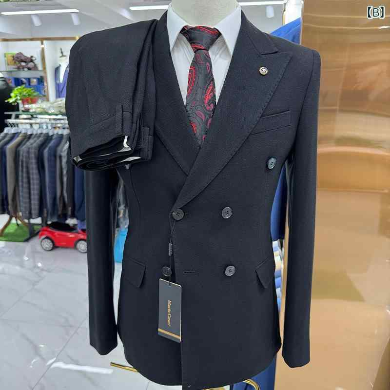 スーツ メンズ フォーマルスーツ 2点セット ビジネス 結婚式 二次会 パーティー スタイリッシュ カラーステッチ カキ色 ブラック XS S M L XL XXL XXXL