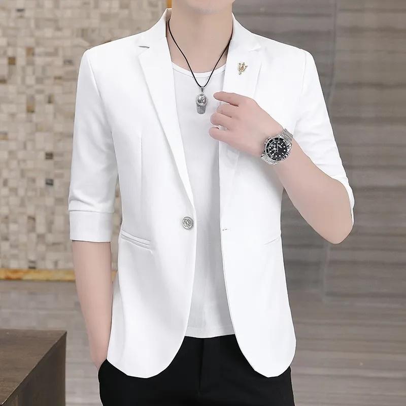 スーツ メンズ セットアップ 長袖 韓国風 スリム テーラード 結婚式 二次会 舞台 ホスト V系 モード系 合物 春夏 秋冬 ブルー ブラック ホワイト