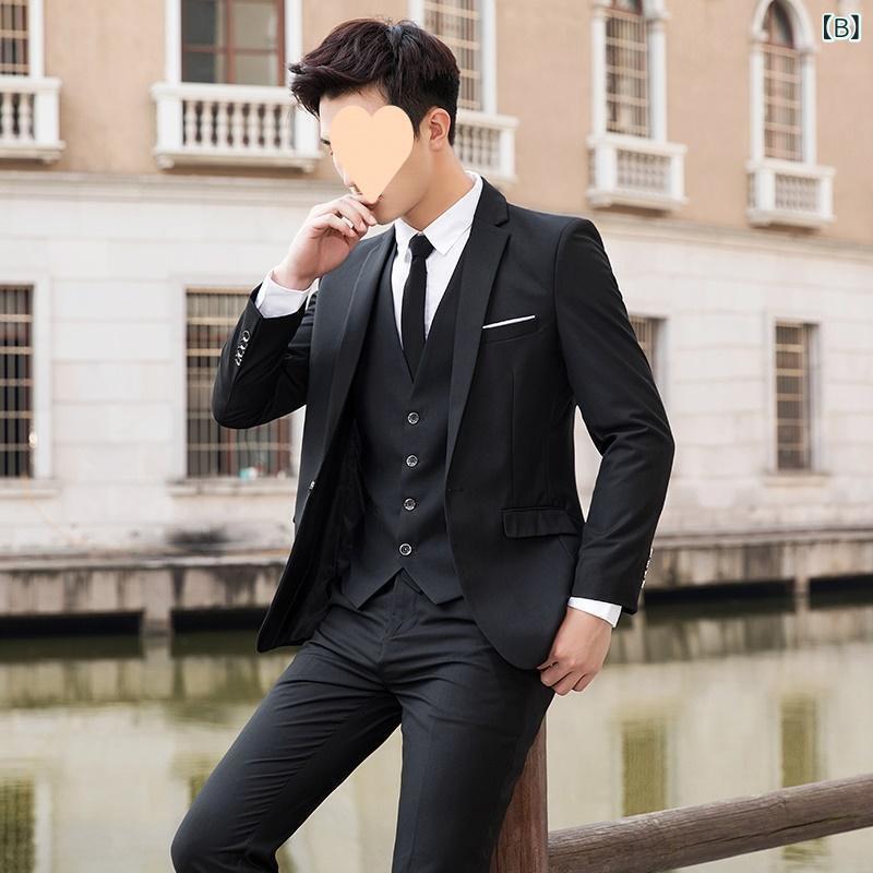 スーツ メンズ セットアップ 長袖 韓国風 スリム テーラード 結婚式 二次会 舞台 ホスト V系 モード系 合物 春夏 秋冬 ブルー ブラック ホワイト