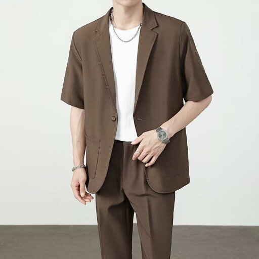 スーツ メンズ テーラードジャケット 麻 リネン混紡 コーデュロイ ビジネス カジュアル ゆったり 薄手 半袖 ショート丈 春夏 ブラウン ブラック カーキ ダークグレー スーツ メンズ テーラードジャケット 麻 リネン混紡 コーデュロイ ビジネス カジュアル ゆったり 薄手 半袖 ショート丈 春夏 ブラウン ブラック カーキ ダークグレー