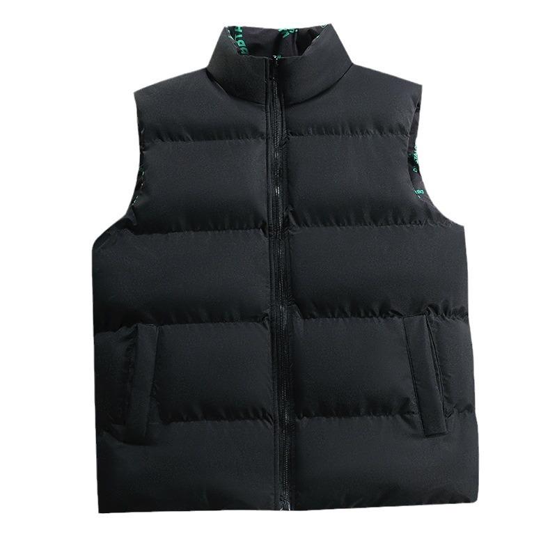 メンズ ダウンベスト 秋冬 加厚 防寒 あったか コットン 中綿ベスト アウター カジュアル 重ね着 チョッキ 黒 ブラック カーキ色 ブルー
