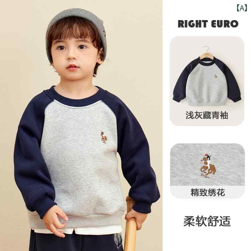 子供用トレーナー 秋冬 男の子 ベビー 小童 長袖 プルオーバー カットソー 綿 ボーイズ カジュアル 90c..