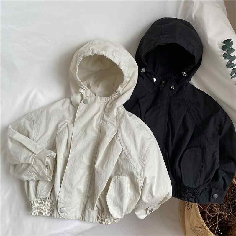 キッズ ジャケット 男女兼用 子供服 フード付き 春秋 アウター 無地 ワークジャケット ブルゾン 男の子 女の子 幼児 撥水 防風